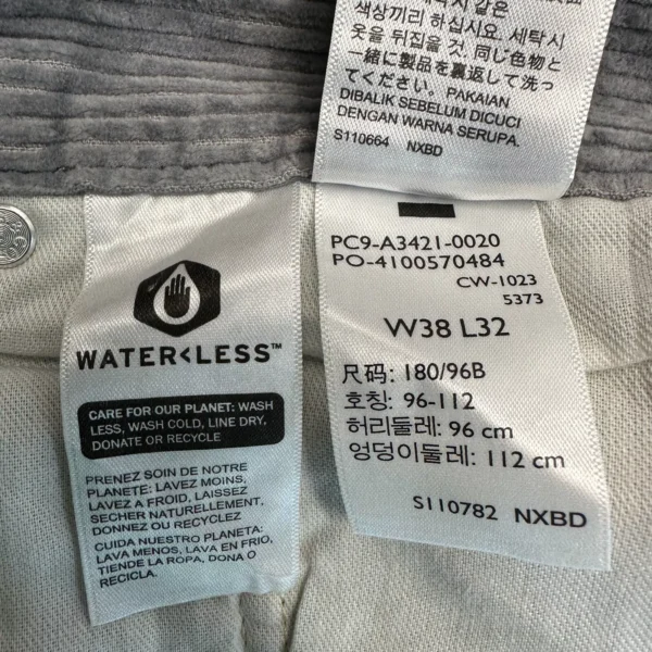 Levi's Silver Tab Corduroy Chino Pants Men's Trousers W38 L32 Grey Loose Straight Rare