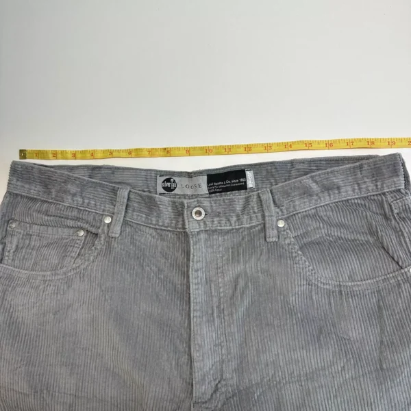 Levi's Silver Tab Corduroy Chino Pants Men's Trousers W38 L32 Grey Loose Straight Rare