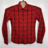 Scotch & Soda Button Up Shirt Men's Small Red Plaid Slim Fit Long Sleeve Casual