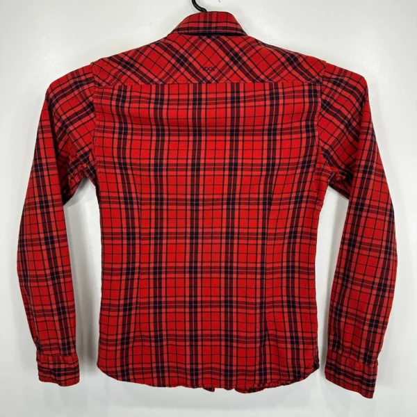 Scotch & Soda Button Up Shirt Men's Small Red Plaid Slim Fit Long Sleeve Casual