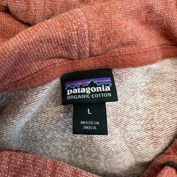 Patagonia Fitz Roy Hoodie Womens Sweatshirt Large Coral Red Lightweight Pullover