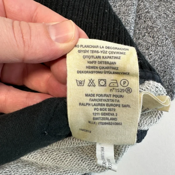 Ralph Lauren Denim & Supply Varsity Jacket Men's Large Grey Snap Bomber Vintage