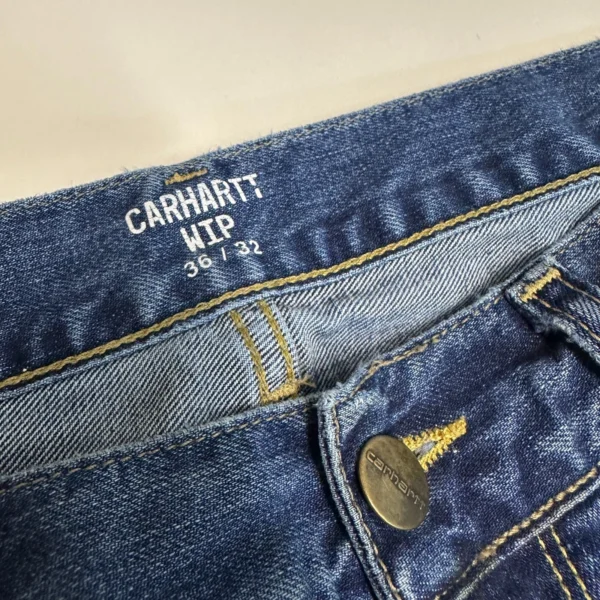 Carhartt WIP Vicious Pant Jeans Men's W36 L32 Blue Denim Regular Straight Vintage