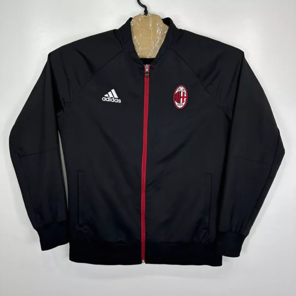 3 Adidas ACM Milan Track Jacket Men's Large Black 15/16 Football Anthem Full Zip