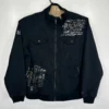 3 Camp David Jacket Men's 2XL Black Full Zip Heavyweight Outdoor Embroidered Y2K