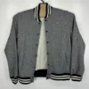 Ralph Lauren Denim & Supply Varsity Jacket Men's Large Grey Snap Bomber Vintage