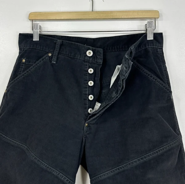 G-Star Elwood Corduroy Chino Pants Men Trousers W31 L34 Black Streetwear Vintage