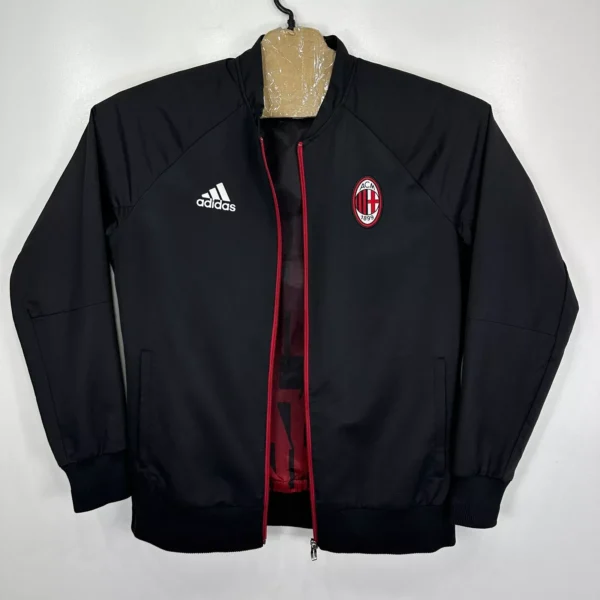 4 Adidas ACM Milan Track Jacket Men's Large Black 15/16 Football Anthem Full Zip