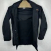 G-Star Fleet Garber Trench Coat Jacket Mens Large Black Full Zip Pockets Vintage