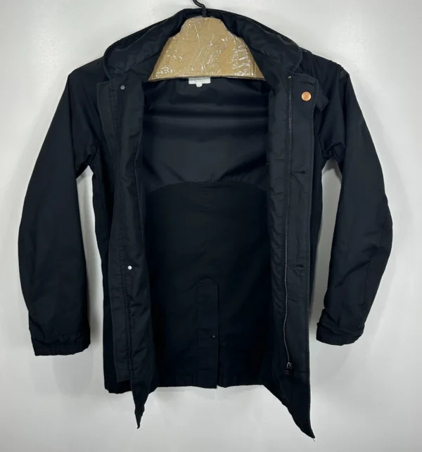 G-Star Fleet Garber Trench Coat Jacket Mens Large Black Full Zip Pockets Vintage