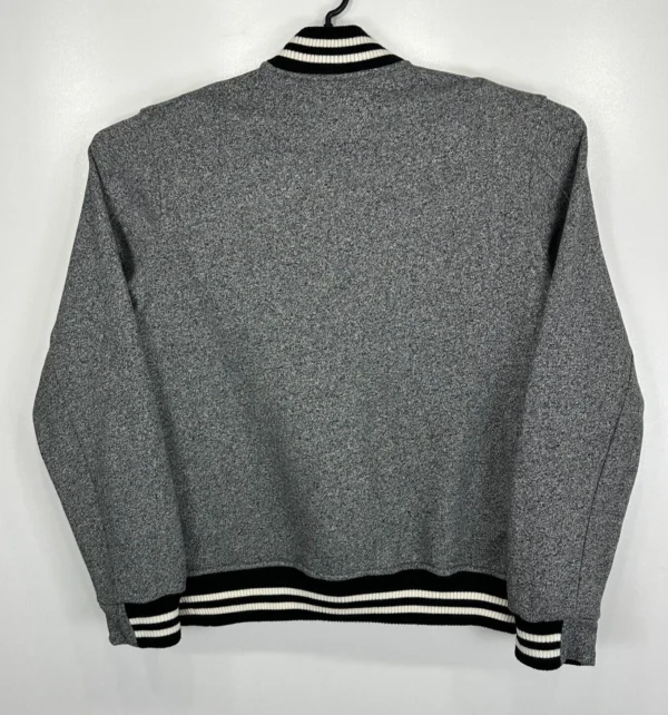 Ralph Lauren Denim & Supply Varsity Jacket Men's Large Grey Snap Bomber Vintage