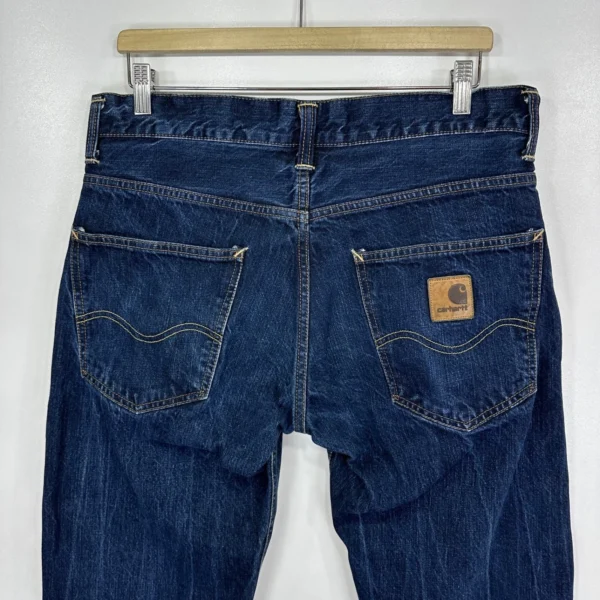 Carhartt Bronco Pant Jeans Men's W32 L33 Blue Denim Regular Straight Durable Y2K