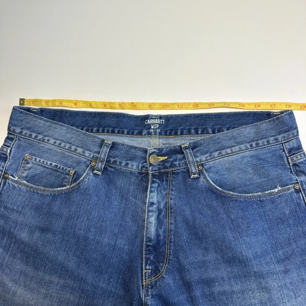 Carhartt WIP Vicious Pant Jeans Men's W36 L32 Blue Denim Regular Straight Vintage
