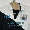Vintage Newcastle United 92 Rugby Polo Shirt Men's 2XL Black White Long Sleeve