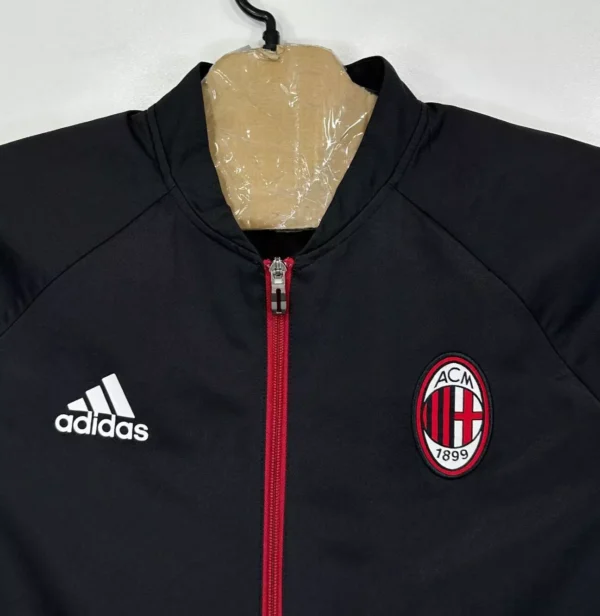 6 Adidas ACM Milan Track Jacket Men's Large Black 15/16 Football Anthem Full Zip