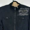6 Camp David Jacket Men's 2XL Black Full Zip Heavyweight Outdoor Embroidered Y2K