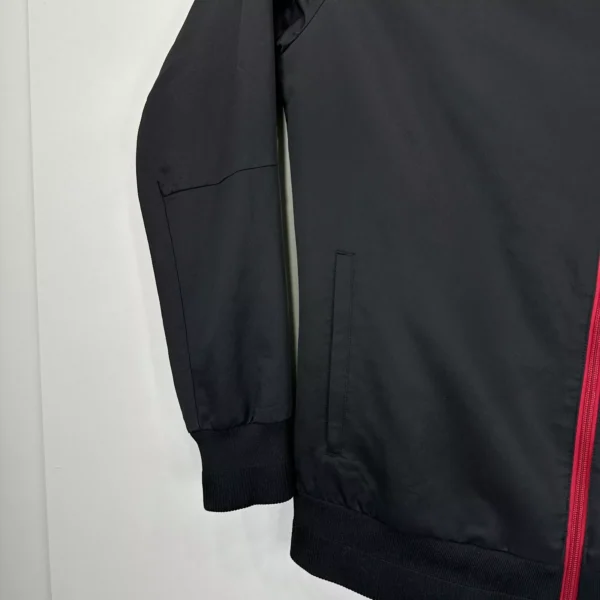 7 Adidas ACM Milan Track Jacket Men's Large Black 15/16 Football Anthem Full Zip