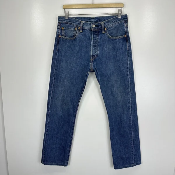 8 Levi's 501 Jeans Men's W32 L29 Blue Denim Regular Straight Button Vintage Y2K