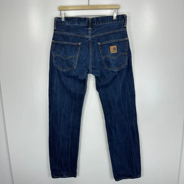 Carhartt Bronco Pant Jeans Men's W32 L33 Blue Denim Regular Straight Durable Y2K