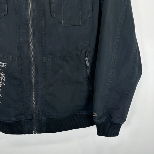 9 Camp David Jacket Men's 2XL Black Full Zip Heavyweight Outdoor Embroidered Y2K