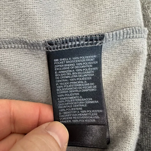 The North Face Sweatshirt Men's Jacket Large Grey Full Zip High Neck Hiking Outdoor