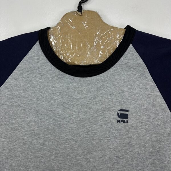 G-Star Malizo Men's Sweatshirt Large Blue Grey Pullover Sweater Crew Neck Y2K