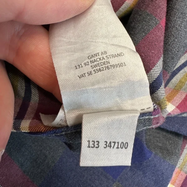 Gant Heather Twill Shirt Men's XL Plaid Long Sleeve Button Down Regular Fit Y2K