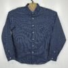 J. Crew Men's Shirt Large Long Sleeve Light Weight Chambray Polka Dot Button Up