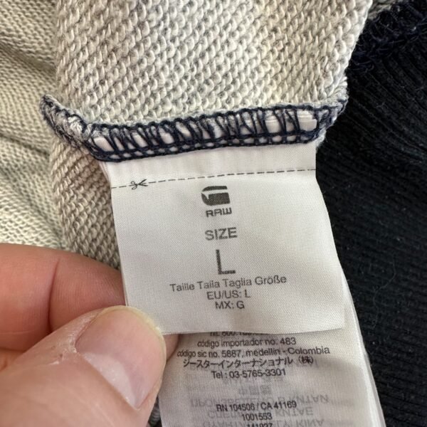 G-Star Malizo Men's Sweatshirt Large Blue Grey Pullover Sweater Crew Neck Y2K