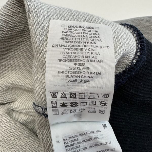 G-Star Malizo Men's Sweatshirt Large Blue Grey Pullover Sweater Crew Neck Y2K