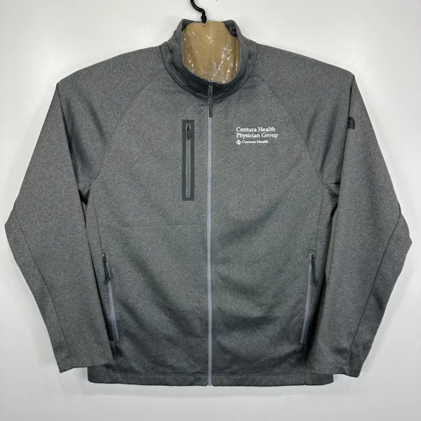 The North Face Sweatshirt Men's Jacket Large Grey Full Zip High Neck Hiking Outdoor