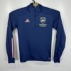 Adidas Arsenal Hoodie Men's Small Blue Sweatshirt Quarter Zip Training Top 20/21