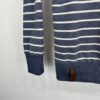 Naketano Men's Hoodie Large Blue Striped Pullover Sweatshirt Y2K Sweater Hooded