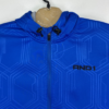AND1 Men's Hoodie Medium Blue Full Zip Sweatshirt Y2K Basketball Kangaroo Pocket