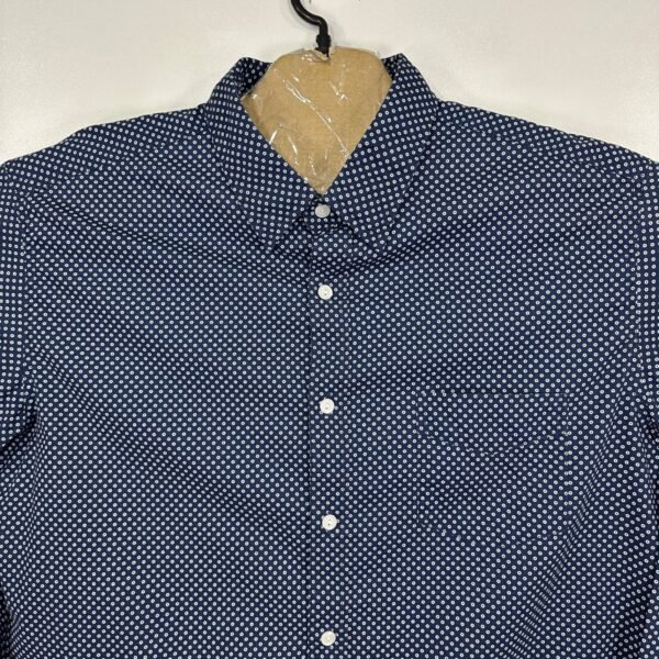 J. Crew Men's Shirt Large Long Sleeve Light Weight Chambray Polka Dot Button Up
