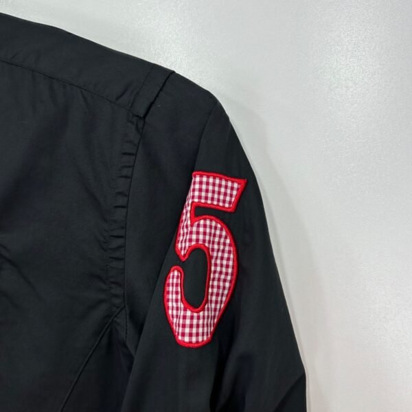 Absolute Rebellion Shirt Men's XL Black Slim Embroidered Polo Italy Long Sleeve