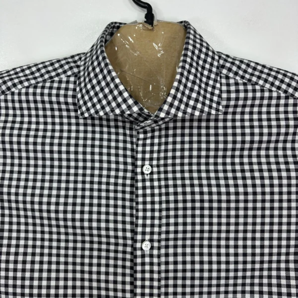 Stenstroms Shirt Men's 16.5 42 Gingham Check Fitted Body Long Sleeve Twofold