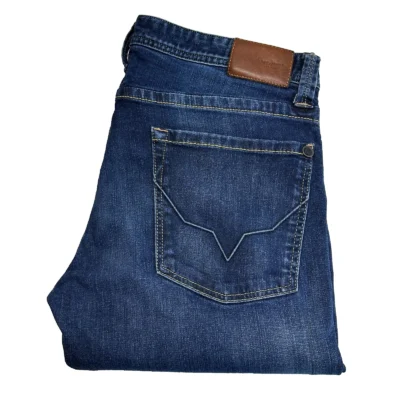 s-l1600 Pepe Jeans Cash Men's W36 L33 Blue Denim Regular Fit Straight Button Vintage Y2K
