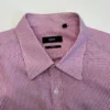 Hugo Boss Formal Dress Shirt Men's 41 16 Pink Striped Long Sleeve Slim Button Up