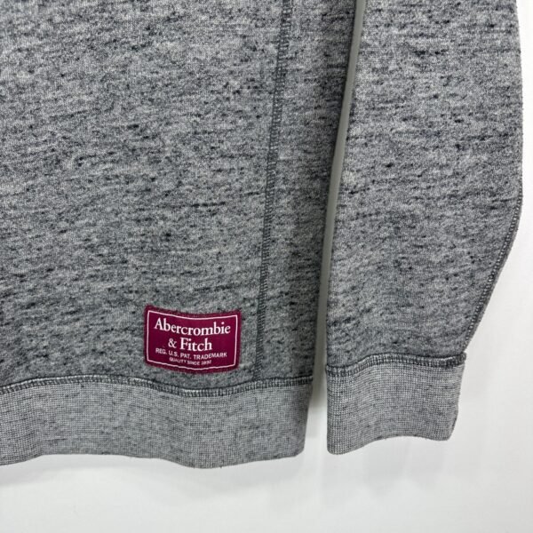 Abercrombie & Fitch Sweatshirt Men's Small Grey Pullover Crew Neck Melange Jumper