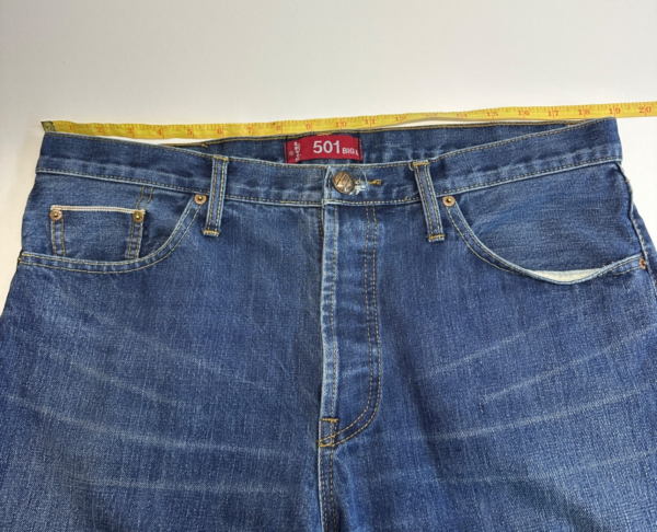 Levi's 501 Big E Selvedge Jeans Men's W38 L31 Blue Denim Regular Fit USA Vintage