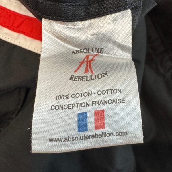 Absolute Rebellion Shirt Men's XL Black Slim Embroidered Polo Italy Long Sleeve