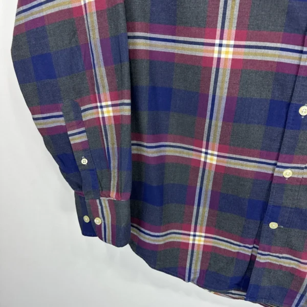 Gant Heather Twill Shirt Men's XL Plaid Long Sleeve Button Down Regular Fit Y2K