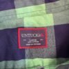 UNTUCKit Men's Shirt Large Blue Green Buffalo Check Long Sleeve Button Up Regular