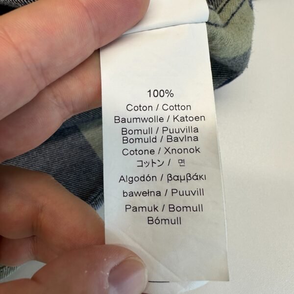 Armor Lux Juz Flannel Shirt Men's Medium Heritage Straight Check Long Sleeve