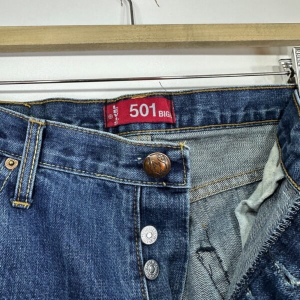 Levi's 501 Big E Selvedge Jeans Men's W38 L31 Blue Denim Regular Fit USA Vintage