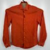 s-l1600 Stenstroms Linen Shirt Men's Small Orange Long Sleeve Slimline