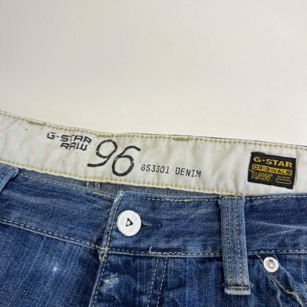 G-Star 96 Elwood Heritage Embro Narrow Men's W34 L34 Blue Denim Regular Straight