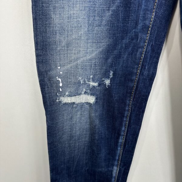 Dsquared2 Distressed Jeans Women's W32 L30 Tag 44 Ankle Zip Paint Splatter Slim