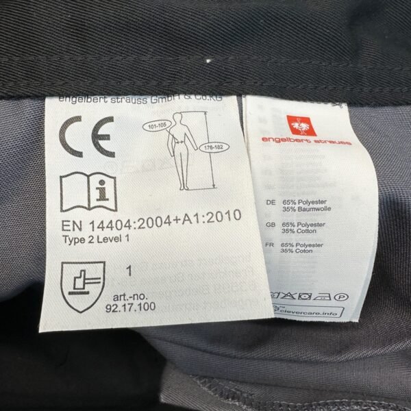 Engelbert Strauss Workwear Cargo Trousers Men's W34 L33 Size 56 Grey Cordura